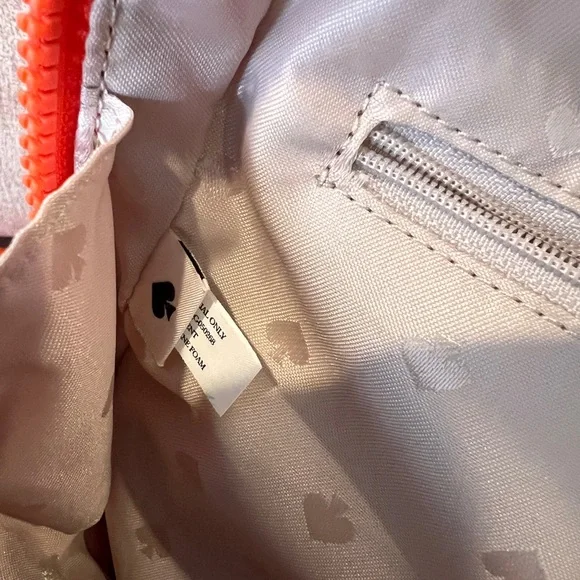 Kate Spade Orange and White Floral Mini Backpack